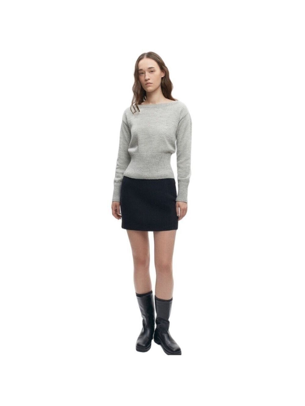 KOTN Cozy Mini Skirt 100% Egyptian Cotton Black Sz S